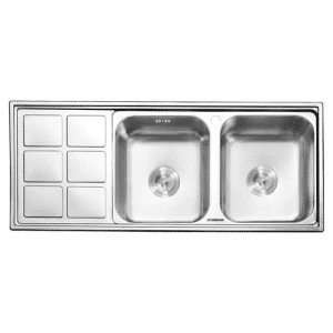 سینک 120 توکار فانتزی صادکو دو لگن راست کد S11650
